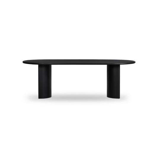 オーバルダイニングテーブル ラグジュアリ ブラック 木 モダン