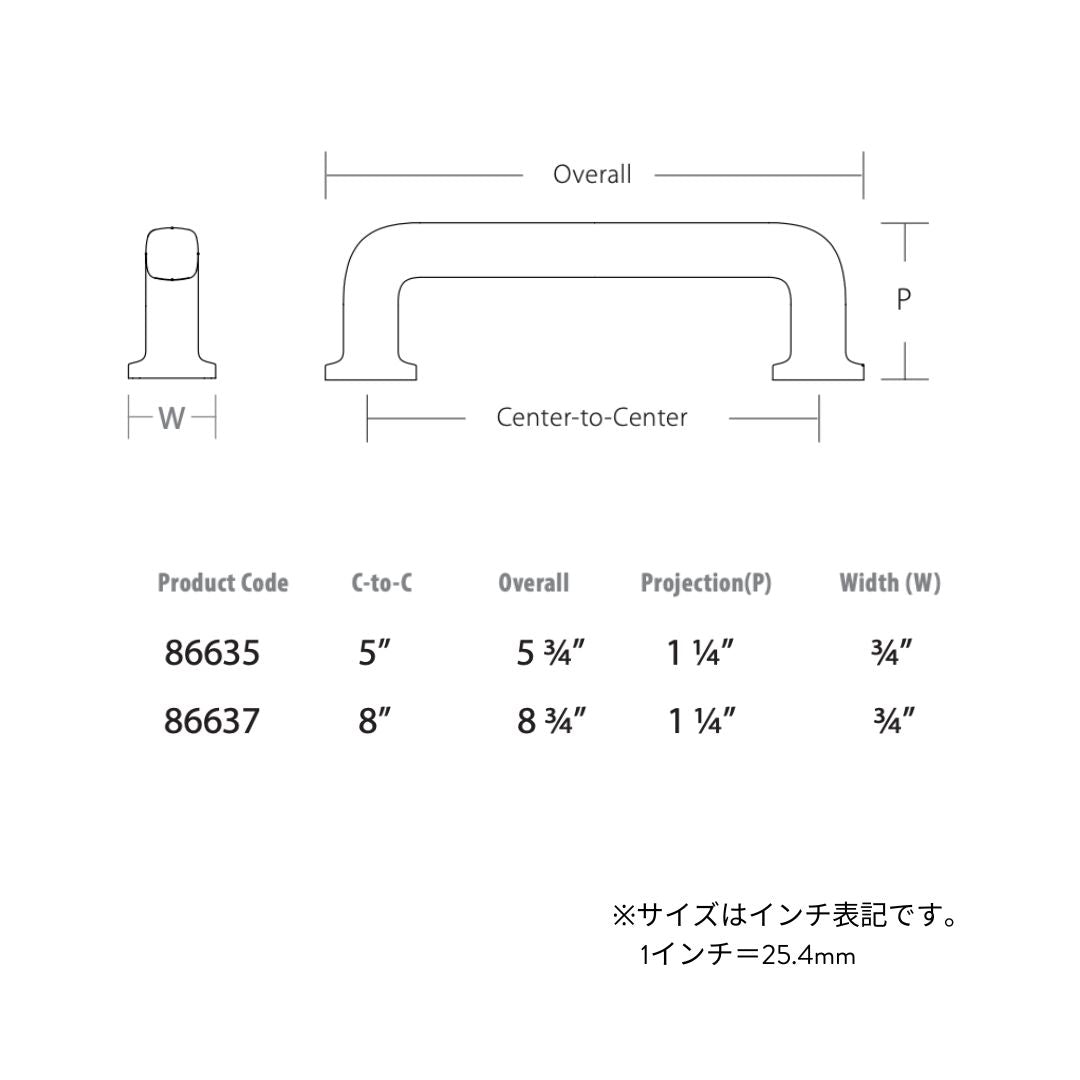 キャビネット ハンドル #3 シルバー