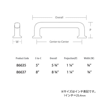 キャビネット ハンドル #3 シルバー
